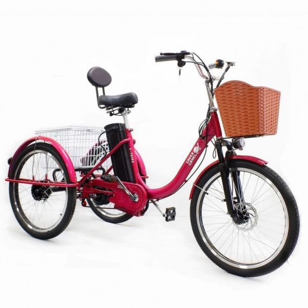Электровелосипед GreenCamel Трайк-B (R24 500W 48V 10Ah) красный (царапины)